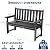 45" Outdoor Bench for 2 Persons, HDPE All-Weather Garden Bench with 800 lbs Capacity, Heavy Duty Weatherproof Patio Benches for Front Porch, Backyard, Lawn, Park, Black