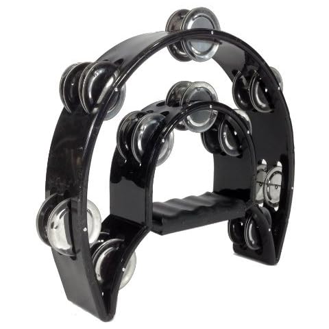 YMC TAM20-BK Pro Tambourine Double Row Cutaway, Black Cover