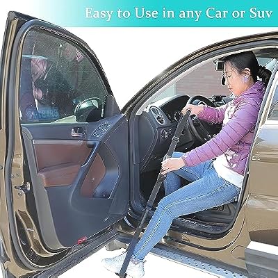 Fanwer 35-44 Inch Long Leg Lifter Strap - Multi-Loop Adjustable, Rubber Handgrips & Non-Slip Foot Pad, Hip & Knee Replacement Surgery, Mobility Aids for Wheelchair, Car, Bed