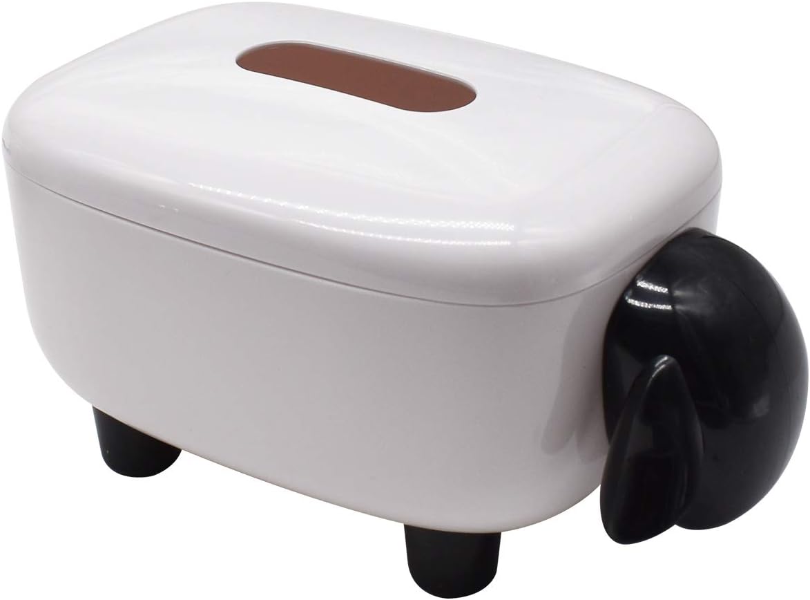 Qixuer 1 Piece Tissue Dispenser,Sheep Shape Top Groove Paper Towel
