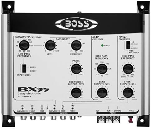 BOSS Audio Systems BX35 Electronic Car Crossover - 3 Way, Pre-Amp, Fine Tune Your High-Mid-Low Range Speaker Frequencies