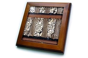 3dRose Railroad Ties Like-Framed Tile Artwork