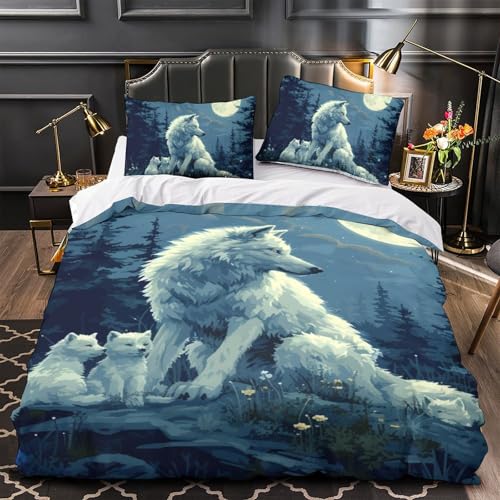 Housses de couettes loup lit single microfibre contre transpiration - 4