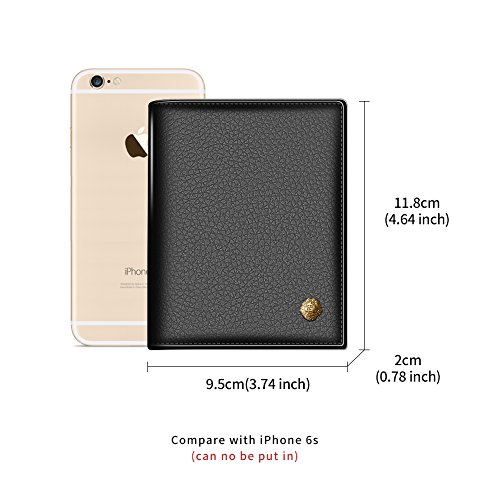 LAORENTOU Genuine Leather Wallets for Men, Gift Box Packing Men's Slim Wallets Credit Card Holders Casual Men Purses2