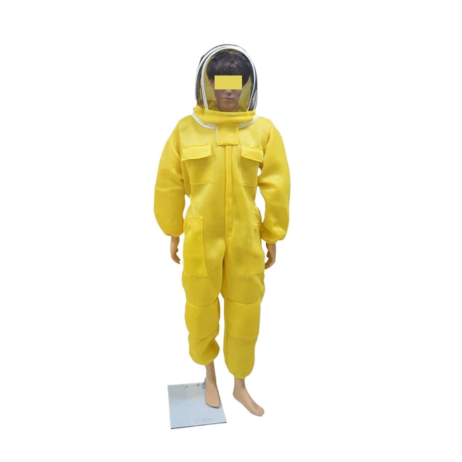 Beekeeping, Beekeeping Protective Suit Made of 3D Breathable Cotton Fabric with A Detachable Hood,for Beekeepers(Yellow_XXL)