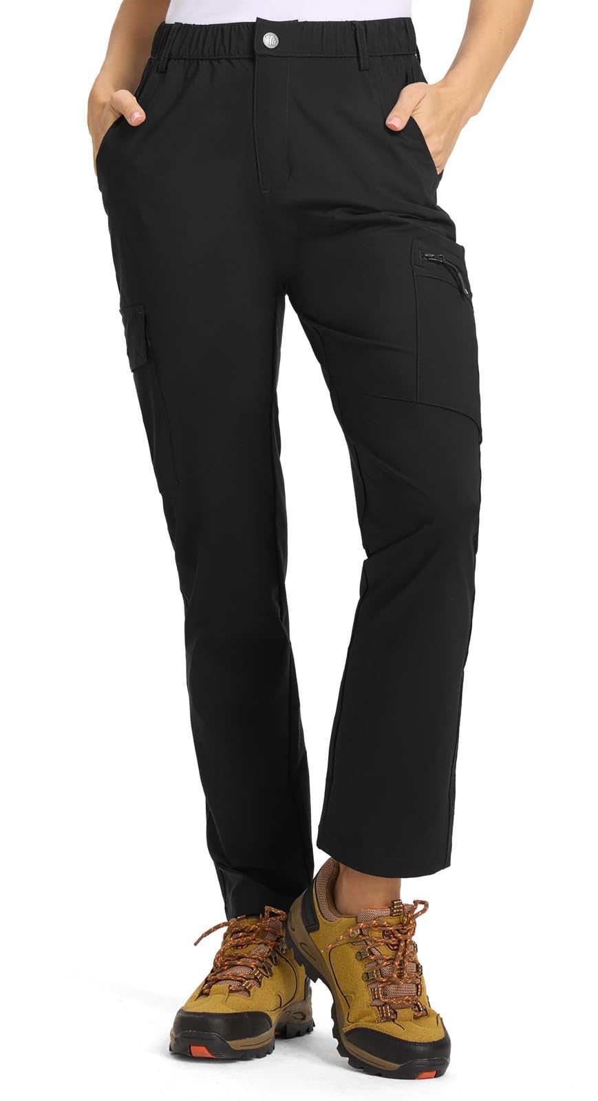 Rdruko Wanderhose Damen Trekkinghose Outdoorhose Leichte Funktionshose Schnelltrocknend Wasserdicht UV-Schutz Cargohose Atmungsaktiv Jogginghose