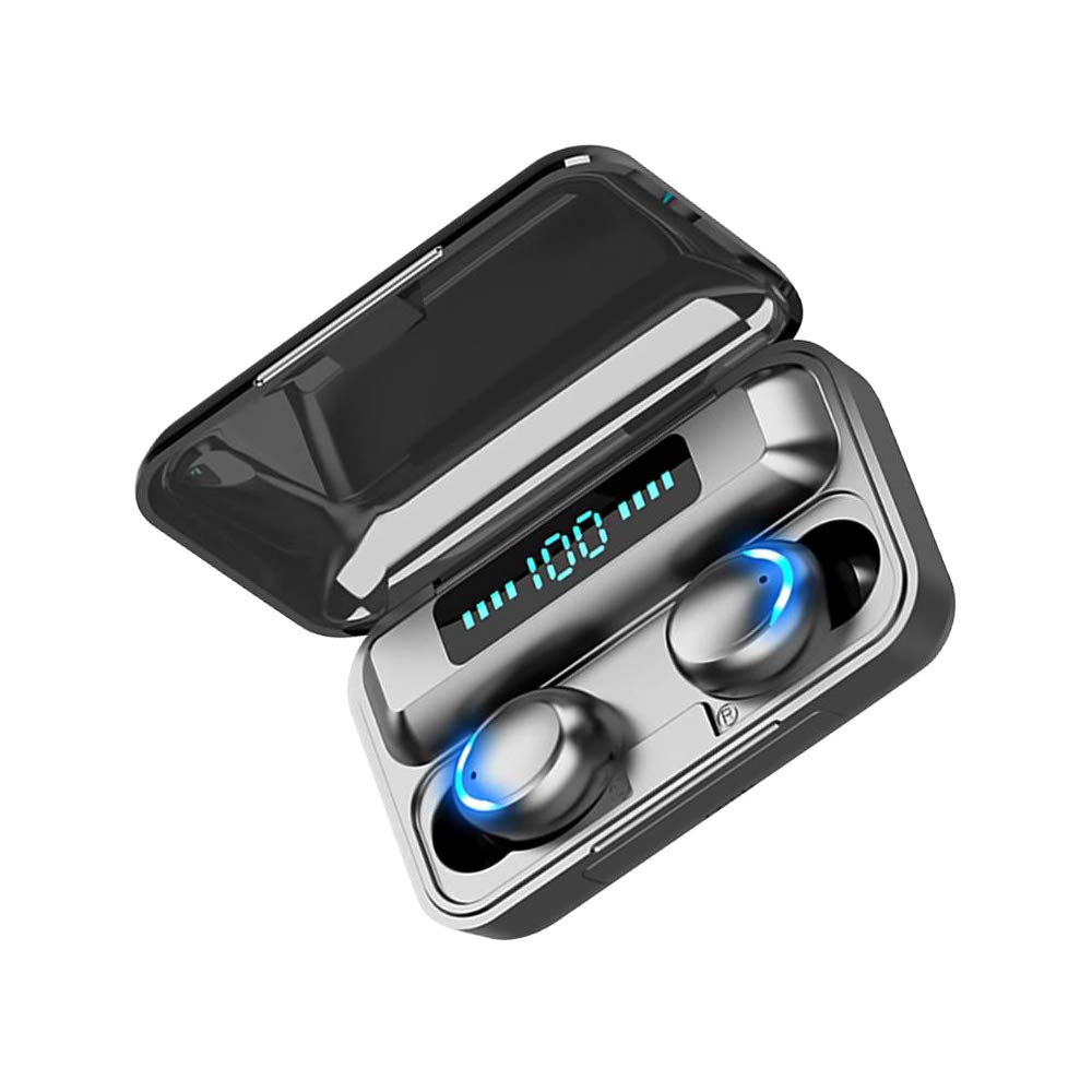douselfF9-4 TWS BT Wireless Earphones Touch Control 8D HiFi Sound Headsets Noise Cancelling HD Binaural Call Earbuds With 2000mAh Magnetic Charging Case Digital Power Display