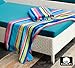 COTTON CRAFT Beach Towel 30x60-2 Pack - 100% Ringspun Cotton Terry - Pool Picnic Bath Party - Colorful Absorbent Quick Dry Easy Care - Plush Super Soft Luxury Gift - 400 GSM- Chelmsford Multi