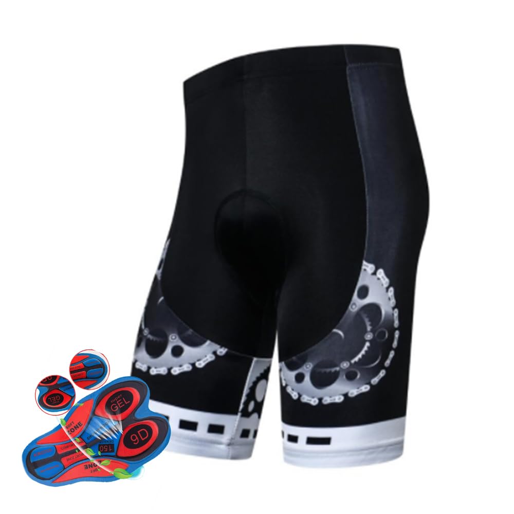 Cycling Shorts Breathable Cycling Shorts with Gel 9D Padding Bicycle Tights Mountain Bike Pants Sun Protection MTB Clothing(I,M)