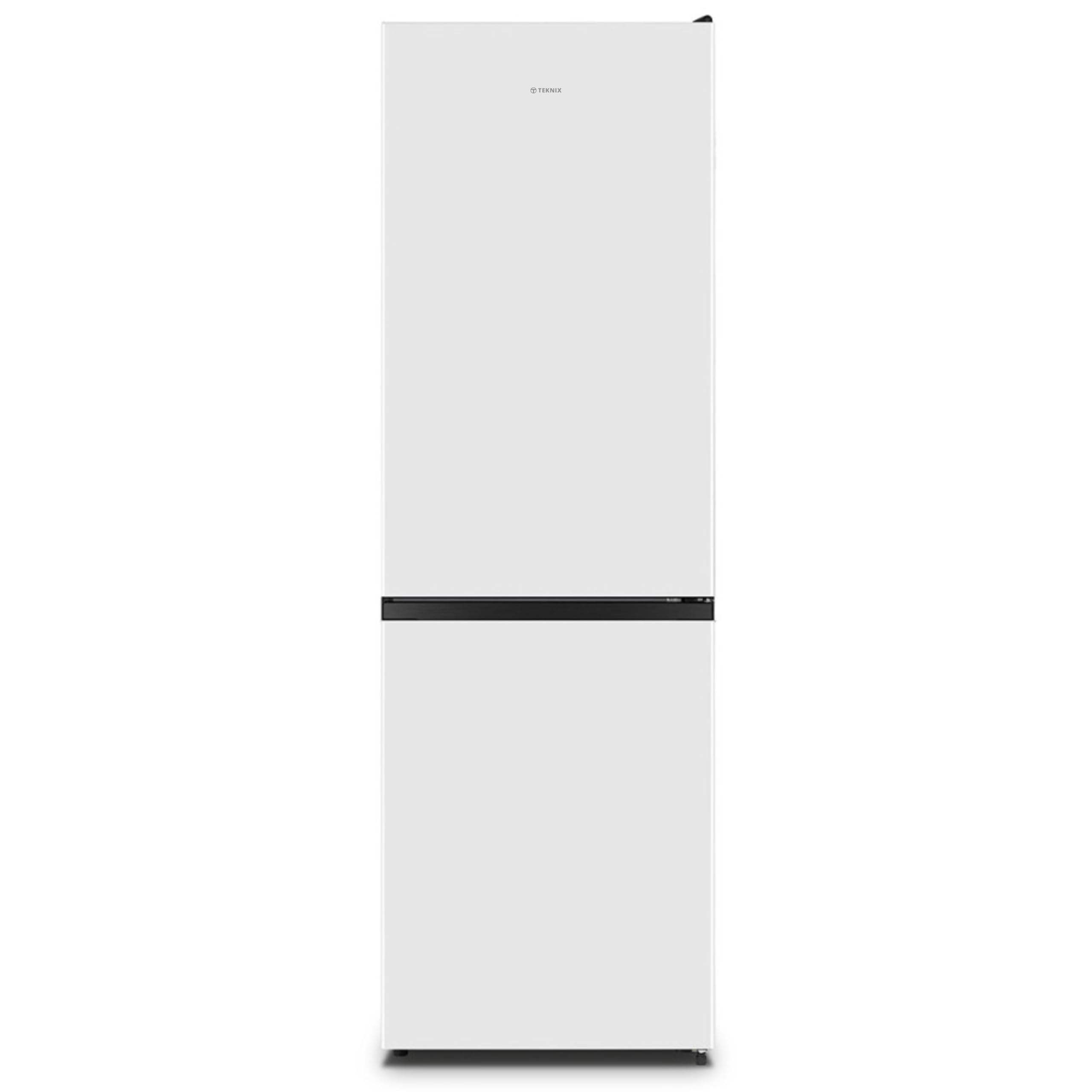 Teknix FFPH186W 60cm Freestanding 60/40 Fridge Freezer - 304 Litre Capacity - Frost Free - White - E Rated, H186.0 x W59.5 x D59.0 (cm)