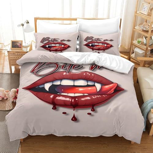 Parure de lit microfibre 3D Uruguay avec fermeture éclair ultra douce - 3