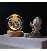 Amazon Brand - Umi 3D Moon Crystal Ball Night Lamp Moon Crystal Ball Night Light, Glass Ball Nigh...