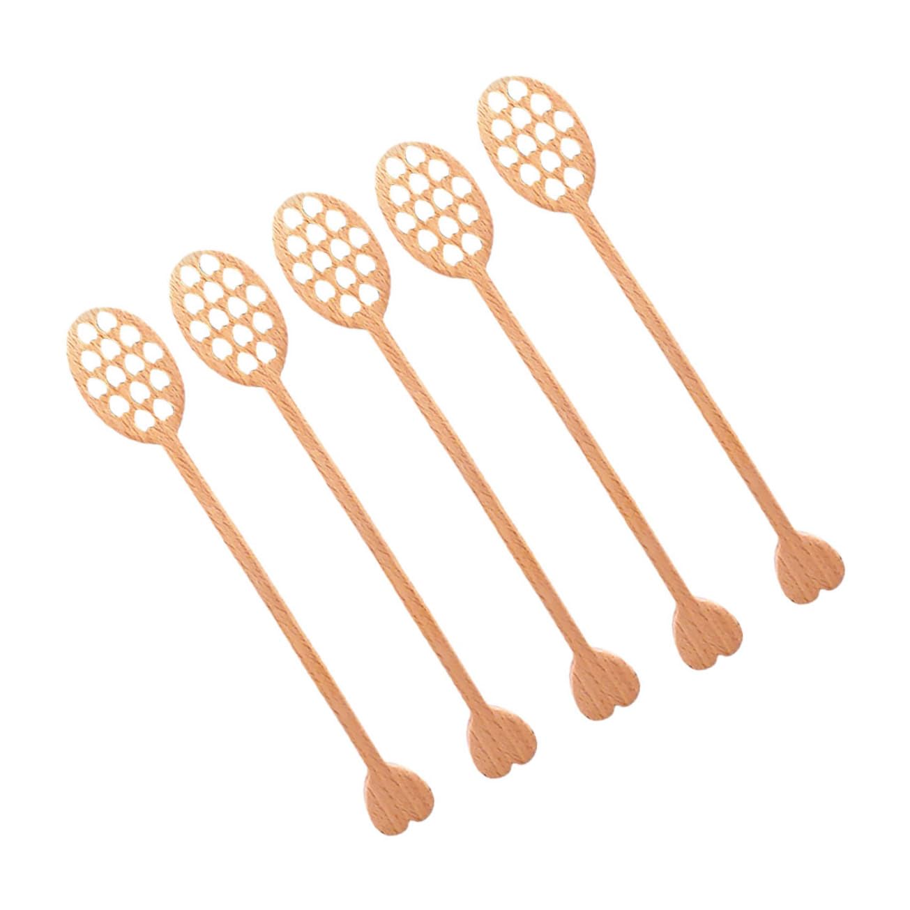 MAGICLULU 5pcs Honey Dipper Honey Spoon with Honeycomb Design Syrup Stirrer for Jars and Viscous Substances Easy to Clean and Carry