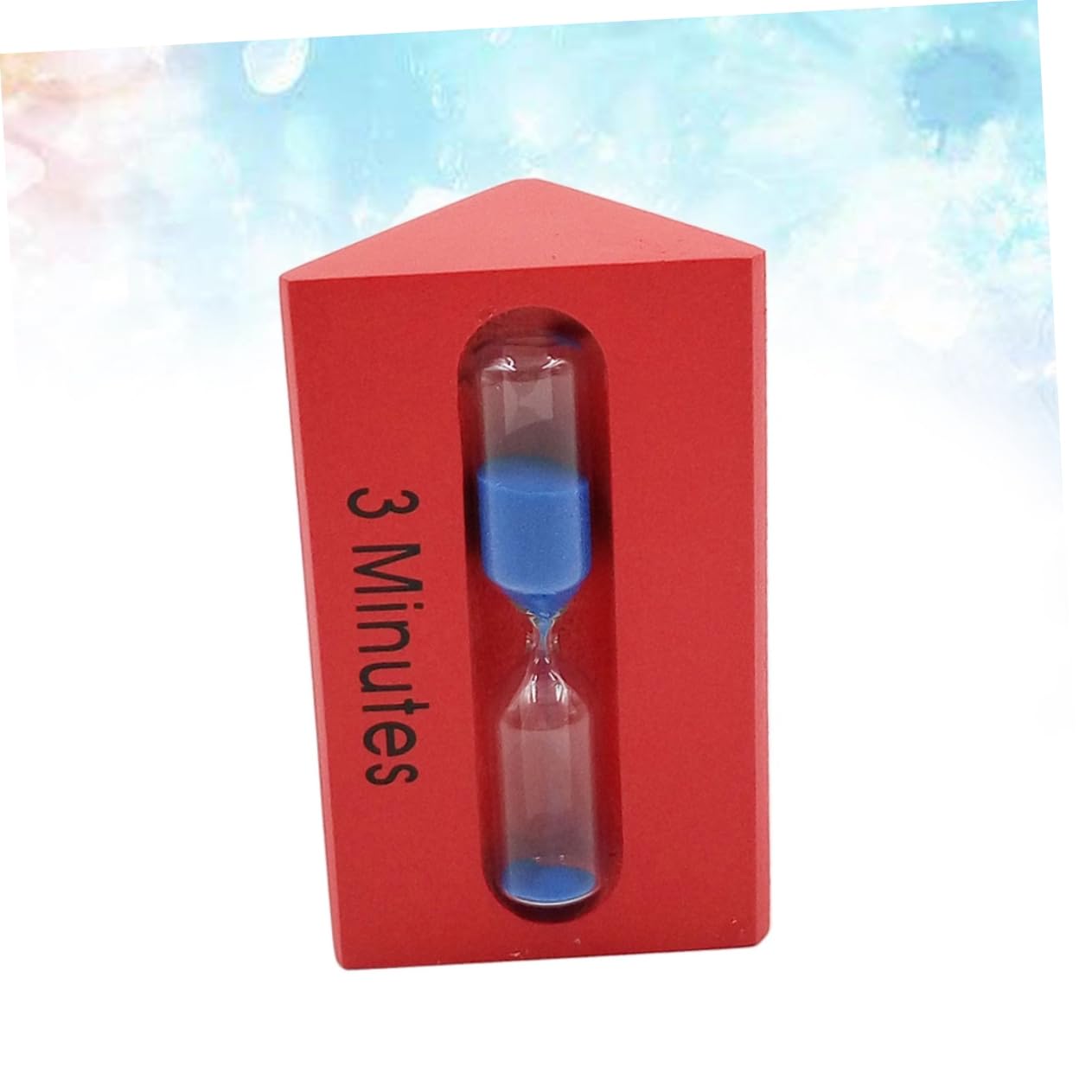 TOPBATHY Reloj De Arena Triangular Rojo De 3 Piezas para Juegos De Cocina Ejercicio Madera Temporizador De 3/5/7 Minutos