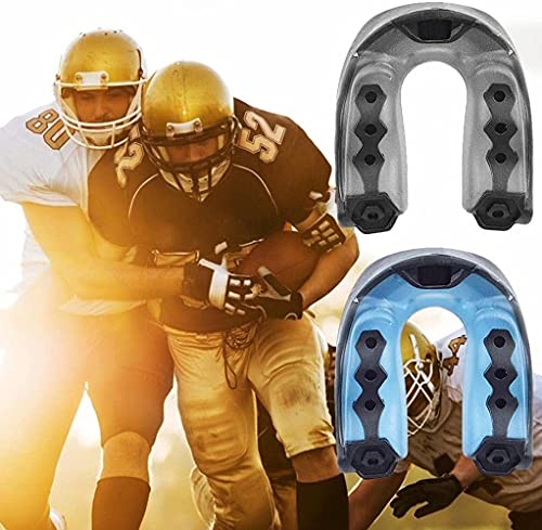 Mxiixm 2Pcs Football Mouth Guard With Strap, Soft Youth Mouth Guard Football Mouthpiece, Professional Mouth Guard Sports For Boxing, Mma, Lacrosse Goggles, Rugby & Basketball (Black) #TOP3
