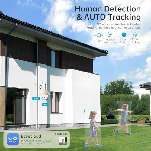 Miniatura 2 de Cámara de seguridad con bombilla para exteriores, cámaras de seguridad WiFi de 5G y 2.4 GHz, inalámbricas para seguridad del hogar, detección de