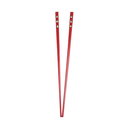 Juego de 2 palillos para el cabello con 3 diamantes - Rojo