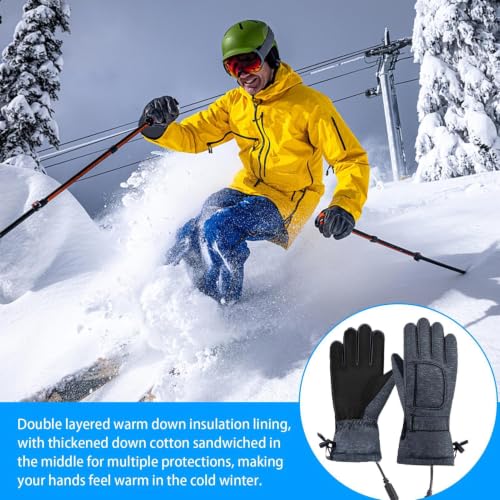 Gants de moto chauffants USB tactiles et coupe-vent pour l'hiver - 3