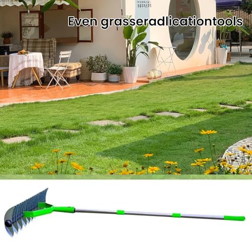 Lawn Aerator Scarifier with Handle, Moss Removal Garden Tool with Dethatching Rake, Manual Lawn Grass Soil Aeration and Scarification for Lawn Care Maintenance (1.7M) 4 Lawn Aerator Scarifier with Handle, Moss Removal Garden Tool with Dethatching Rake, Manual Lawn Grass Soil Aeration and Scarification for Lawn Care Maintenance (1.7M) - Image 4