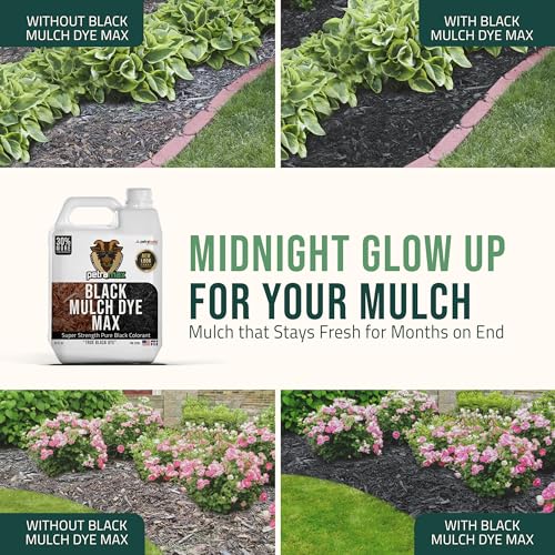 PetraTools Black Mulch Dye, 3,600 Sq Ft Coverage Mulch