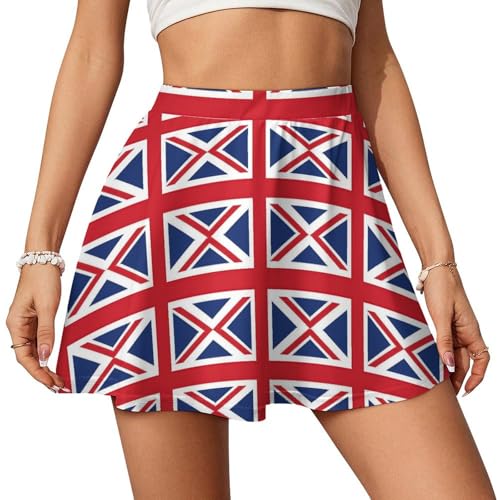 TAIZIYEAH Canada Flag 2025 Spring Summer High Waist Mini Skirts Flowy Skirt for Women Casual Boho Skorts