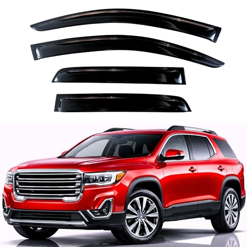Image of KPY Rain Guards Fit for 2017-2023 GMC Acadia, Out-Channel Window Visors Vent Wind Deflectors 4PC, Car Accessories for 17-23 Acadia