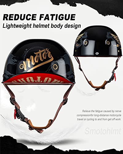 Baseball Cap Motorcycle Helmet Open-Face Half Shell Skull Cap Motorbike Helmets Dot Certified Vintage Scooter Crash Jet Moped Street Bike Atv Helmet For Men Women(Size:medium,Color:d) #TOP3