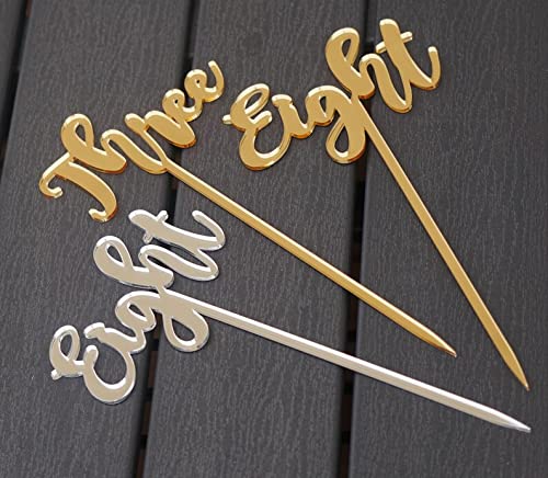 Custom Table numbers, 1 send wedding Custom Table numbers, 1 send Gold mirror table number Silver mirror table number wedding table number Numbers decor for flower vase