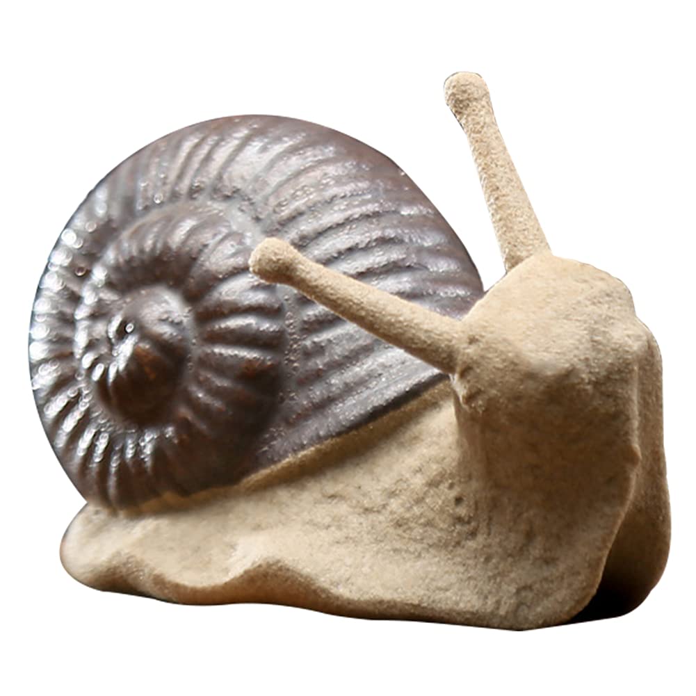 Ceramic Snail Decoration Cute Gardening Snails Ornaments,Mini Animals Miniature Ornament,Miniature Fairy Garden Mini Snail Ornament Dollhouse Plant Pot Figurine Garden 1.6x3.3x2.3cm