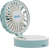 Vista 7 de Mini ventilador compacto de mano, portátil, recargable por USB, ventilador de velocidad ajustable para extensiones de pestañas, maquillaje y viajes