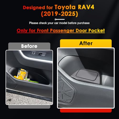Image of for Toyota RAV4 Trash Can for 2019-2025 Toyota RAV4 Small Car Trash Bin for Side Door RAV4 Front Right Door Trash Garbage Bin w /Lid for Toyota RAV4 Accessories (RAV4 Right Side)