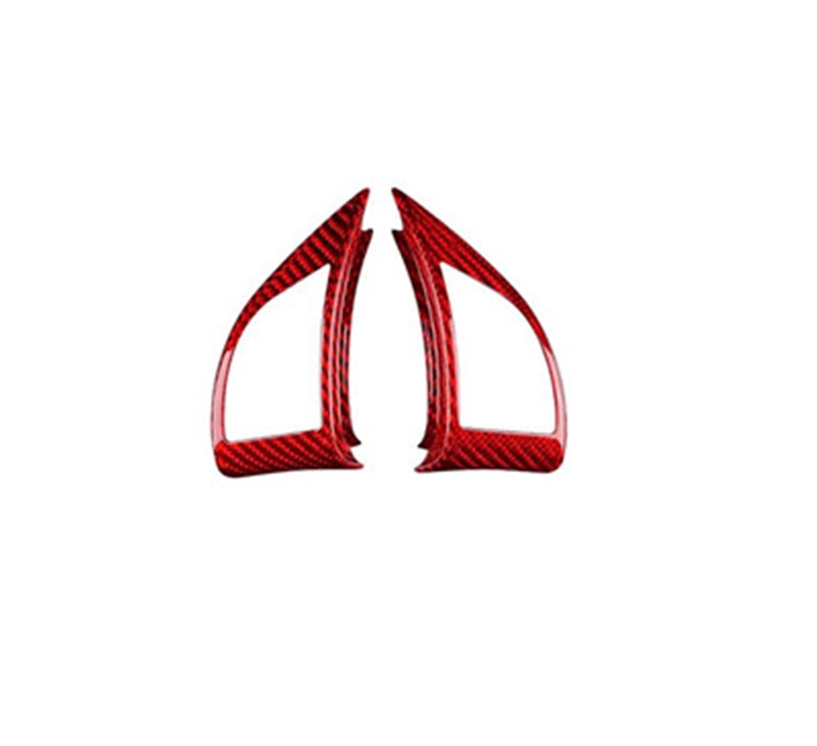 Piwine Button Red Real Hard Carbon Fiber Car Interior Steering Wheel Accessory Trim Decoration Sticker For Fiat 500 2012 2013 2014 2015