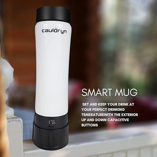 Miniatura 6 de Cauldryn Taza de café de viaje con control de temperatura de café y calentador de escritorio, teléfono inteligente a través de control Bluetooth,
