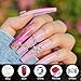 Makartt 2pcs Nail Rhinestone Glue Gel with Brush Pen Set, 38ml Clear Nail Gem Glue Gel Super Strong Adhesive Nail Art Glue Gel for Nail Decorations 3D Stones Charms Flowers(Nail Lamp Needed,8ML+30ML)