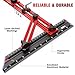 Stair Tread Template Tool, Stair Tread Jig with Triangular Structure Brace and Edge Flip Stops, for Accurately Measuring Stairs, Riser, Partitions, 8-72 in Solid Aluminum Alloy Stair Gauge