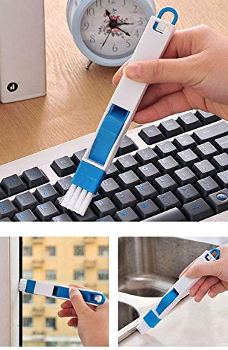 Image of Window Groove Frame Cleaning Brush and Dust Cleaning Brush for Window Slot Keyboard with Mini Dustpan, Door Track Cleaning Brushes, Dust Cleaner Tool for All Corners Edges and Gaps Pack of 2