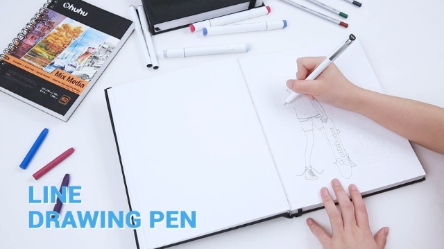 Ohuhu Skizzenbuch: Mixed Media Sketchbook 78 Blatt/156 Seiten