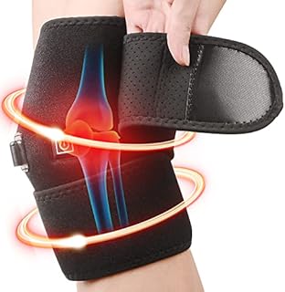 Heated Knee Brace Wrap, Knee Heating Pad for Arthritis Pain Relief, Electric Heat Knee Support with 3 Temperature Control Thermal Therapy for Joint Soreness, Swelling, Cramps, Rheumatism(No Battery)