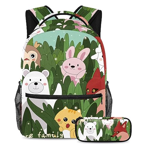 Sac de voyage pour étudiants multicolore Lot de 2 avec sac à dos et trousse pour ados et loisirs
