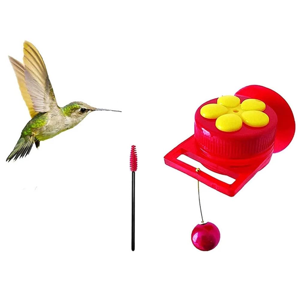 Set Di 2 Mangiatoie Per Colibrì Da Finestra Con Ventosa – Alimentatori In Vetro Per Esterni, Capacità 28g - 4