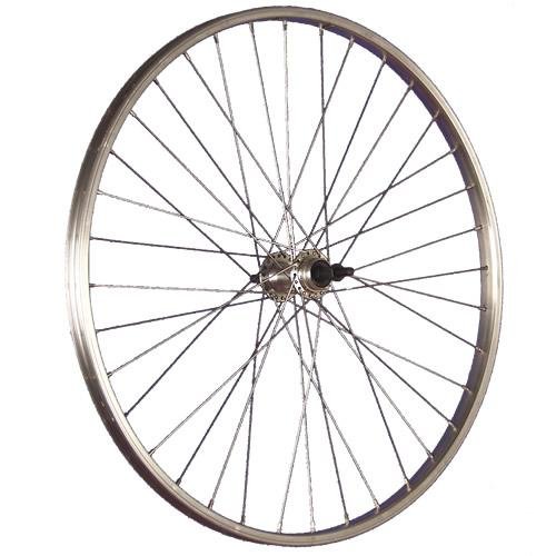 26 Pulgadas Rueda Trasera Bici para piñón de Rosca Plateado