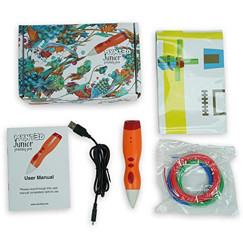 MYNT3D Junior 3D Pen for Kids, Uses Eco-Friendly Low Temperature 1.75mm PCL Plastic (NOT Compatible with ABS/PLA)