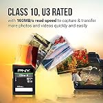 PNY 128GB Classe Elite-X 10 U3 V30 SDXC Carte mémoire Flash - 100MB/s, 4K UHD, HD, UHS-I, Taille complète SD (Boîte de 2)