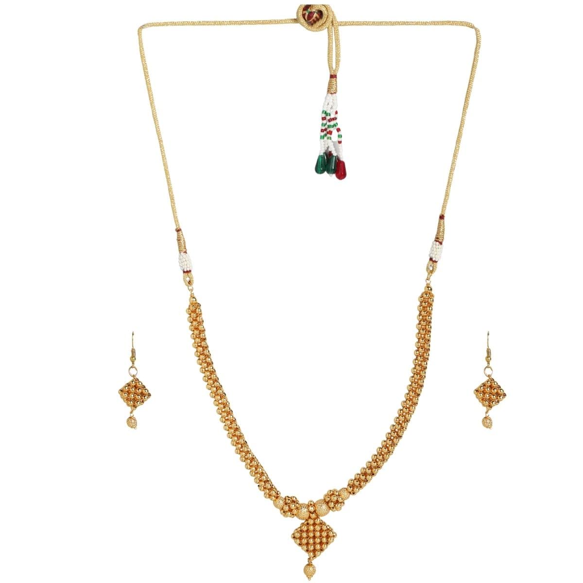 ACCESSHER Gold plated handcrafted thushi necklace Jewellery set for women (B09NC7LKB5) Amazon Price History, Amazon Price Tracker
