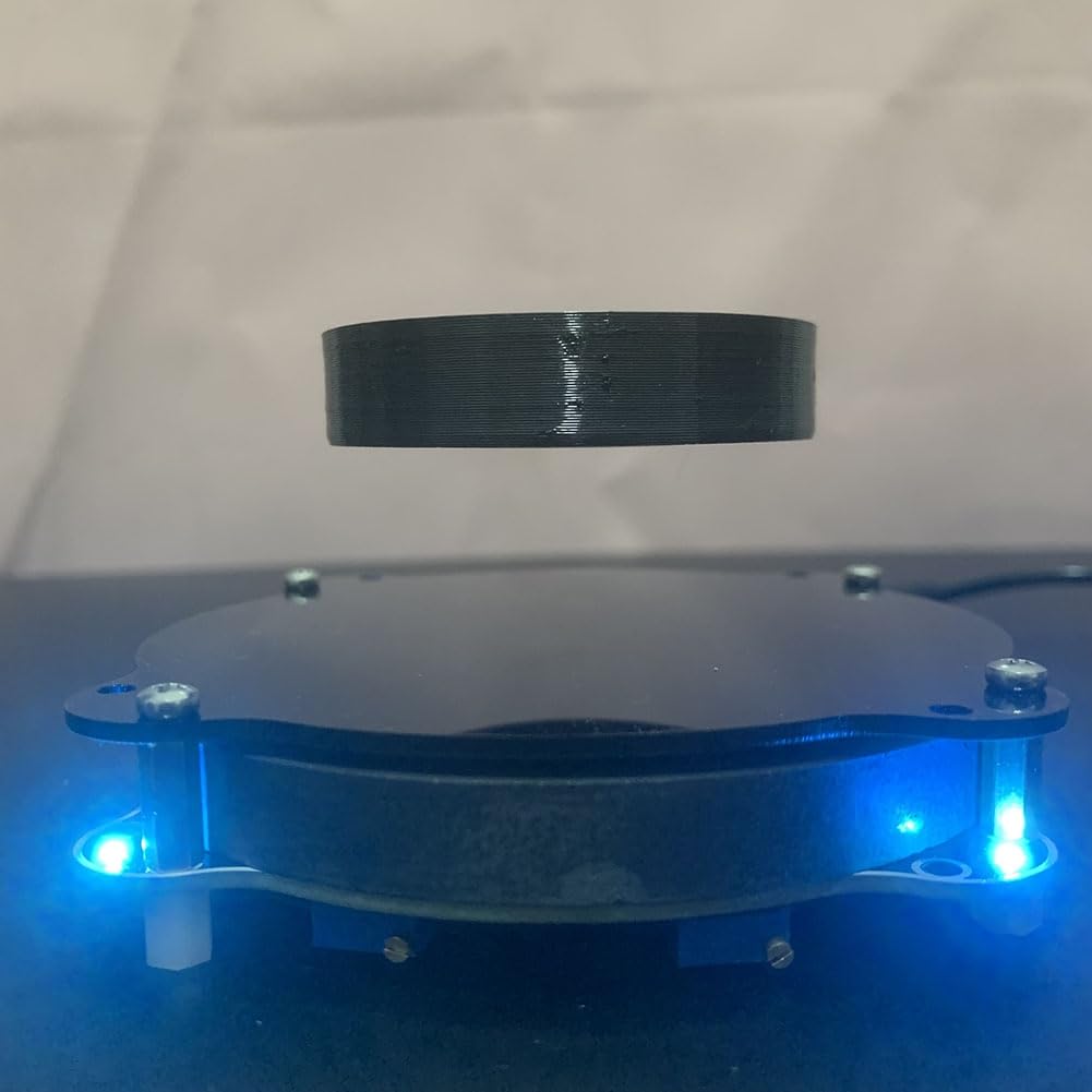 Modulo di Levitazione Magnetica da 500g con LED + Alimentatore - Tecnologia di Sospensione Magnetica A Circuito Analogico Core, Spina EU.