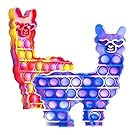 Fidget-POP-Toys-Llama Silicone Bubble Sensory, Alpaca Stress Anxiety Restless Reliever Decompression Squeeze Toy for Stressed, Fidgety and Autism, ASD, Autistic, ADHD Fidget 2 Pack for Girls