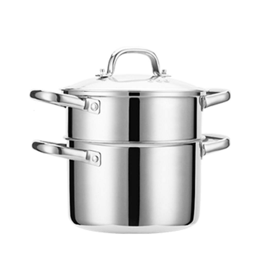 GTHTUHFD Stainless Steel Household Thickened Mini Small Thickened Gas Small Soup Pot Steamer