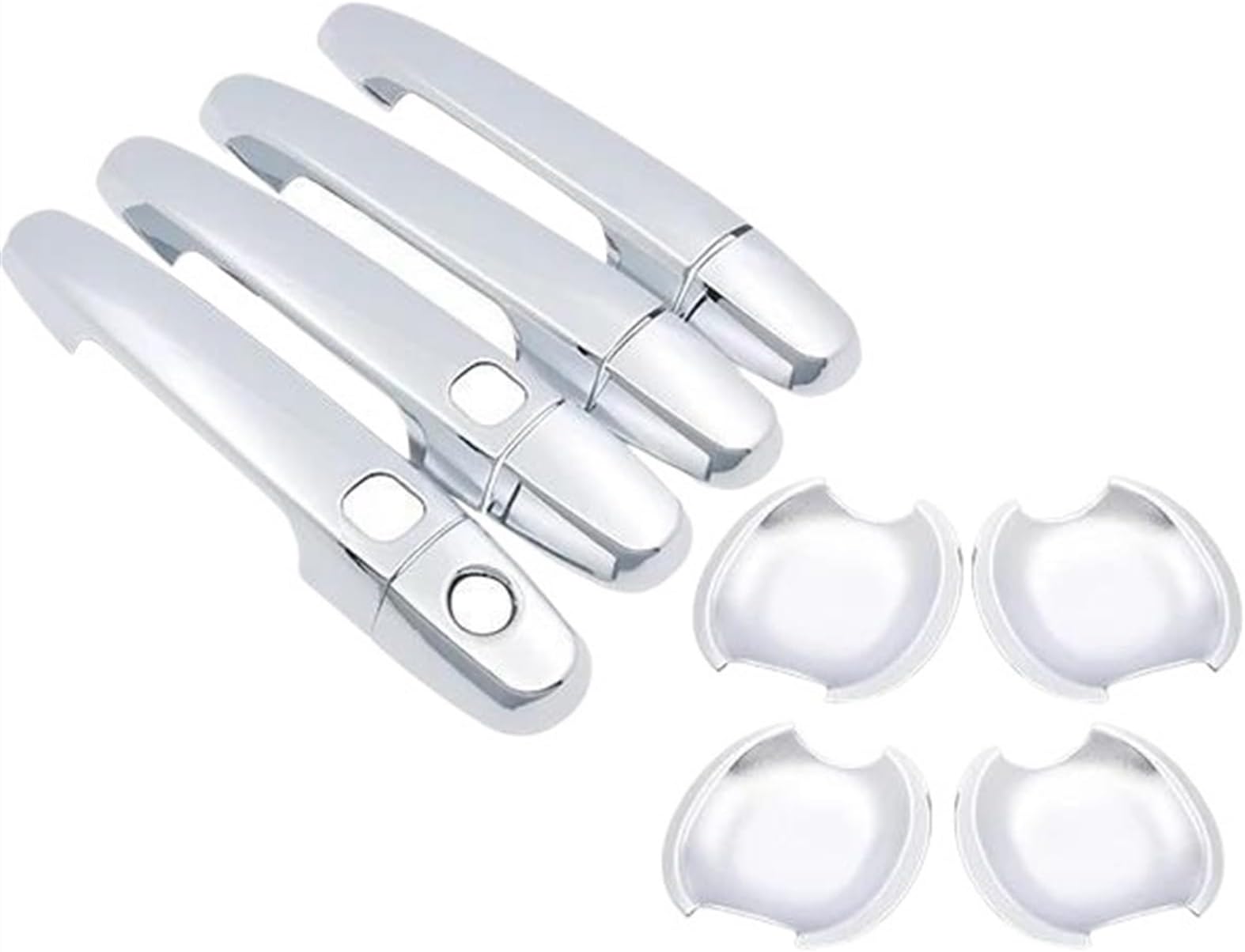 for Toyota for Corolla E140 E150 2007 2008 2009-2013 Chrome Door Handle Cover Trim Catch Cap Car Styling Accessories (D)