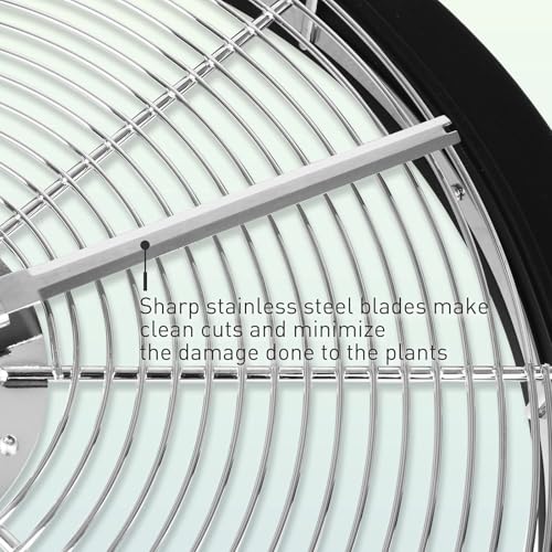 Decespugliatore manuale con lame in acciaio inox, 2 in 1, strumento di taglio a rotazione intrecciata, per giardino ed esterno, design a cupola trasparente