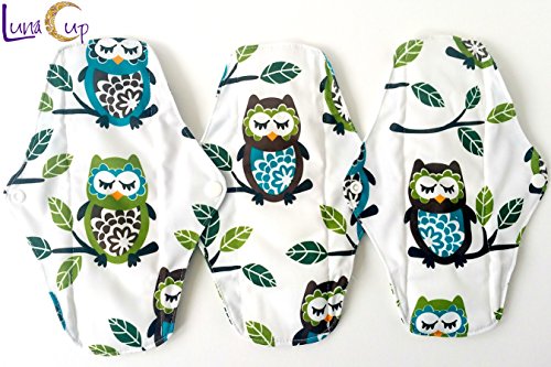 Luna Cup Reusable Washable 3 Bamboo Menstrual Pads (3 Bamboo Pads)